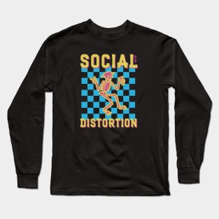 Bright Checker Skelly Long Sleeve T-Shirt